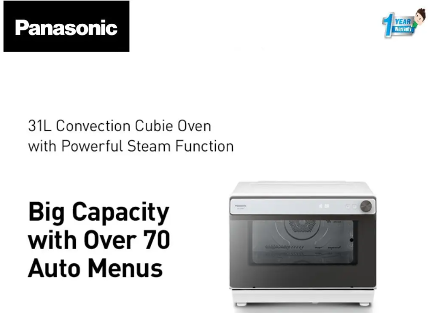 PANASONIC 31L STEAM CONVECTION CUBIE OVEN NU-SC280WMPQ