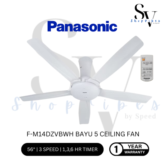 PANASONIC F-M14DZVBWH - CEILING FAN (56") 5 BLADES