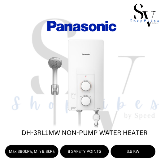 PANASONIC NON PUMP STANDARD SERIES HOME SHOWER DH-3RL1MW
