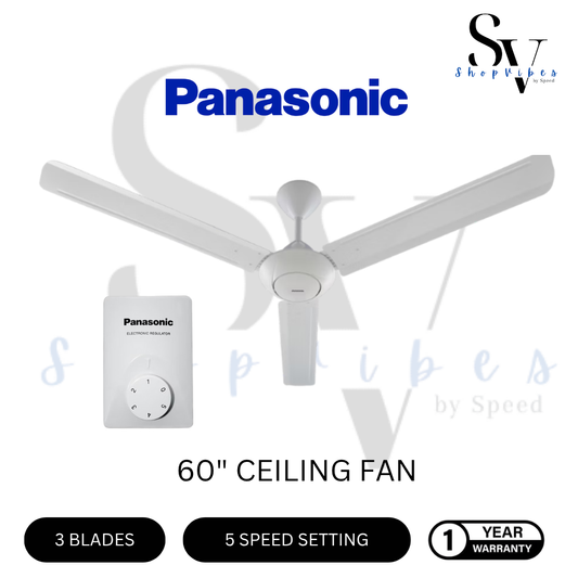 PANASONIC F-M15A0VBWH (WHITE) - CEILING FAN 3 BLADE REGULATOR (60 INCH)