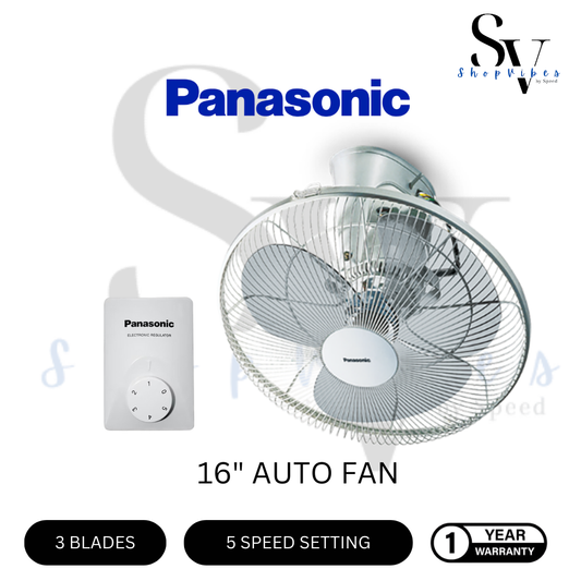 PANASONIC F-MQ409 - Auto Fan (16 Inch) 5 Speed 360° Oscillating Fan