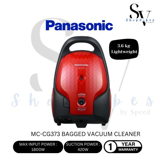 PANASONIC BAGGEDD VACUUM CLEANER MC-CG373RV47