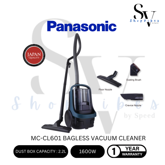 PANASONIC 1600W CYCLONE BAGLESS VACUUM CLEANER MC-CL601AV47