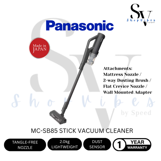 PANASONIC TANGLE FREE POWERFUL CYCLONE CORDLESS STICK VACUUM CLEANER MC-SB85KH047