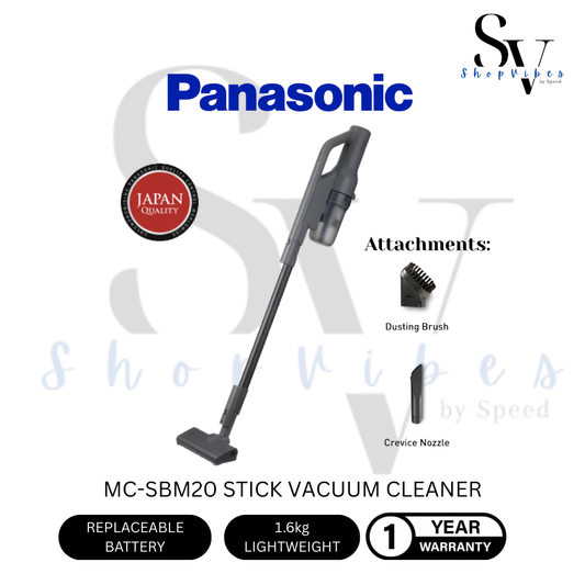PANASONIC LIGHTWEIGHT CORDLESS HANDHELD STICK VACUUM CLEANER MC-SBM20HV47