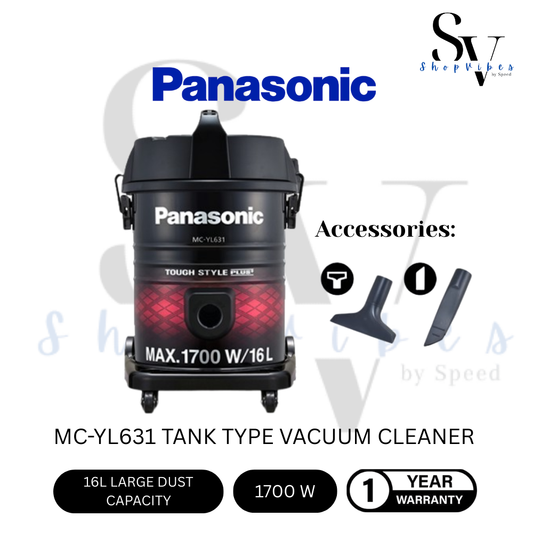 PANASONIC 1700W TANK TYPE VACUUM CLEANER MC-YL631RV47