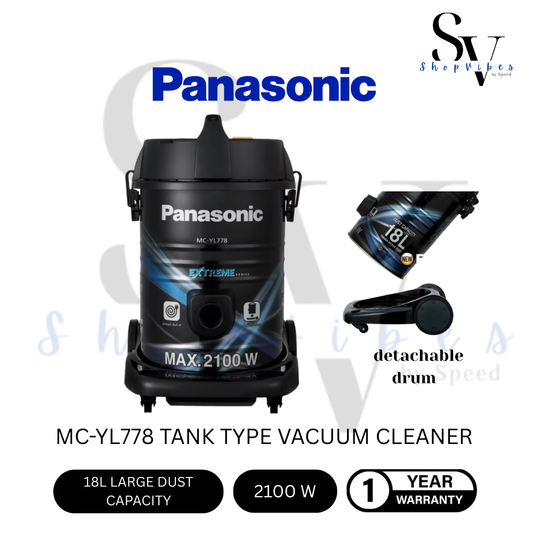 PANASONIC 18L TANK VACUUM CLEANER MC-YL778AV47