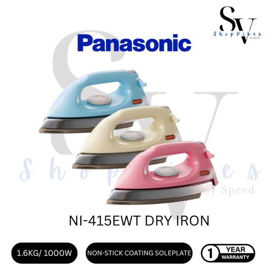 PANASONIC NON-STICK DRY IRON NI-415EWT-BT/PC/YC