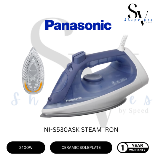 PANASONIC STEAM IRON WITH POWERFUL STEAM FOR QUICK & EASY IRONING NI-S530ASK