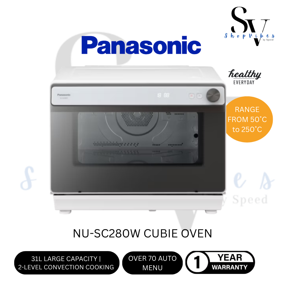 PANASONIC 31L STEAM CONVECTION CUBIE OVEN NU-SC280WMPQ