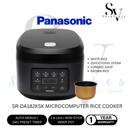 PANASONIC 1.8L MICRO COMPUTER RICE COOKER SR-DA182KSK