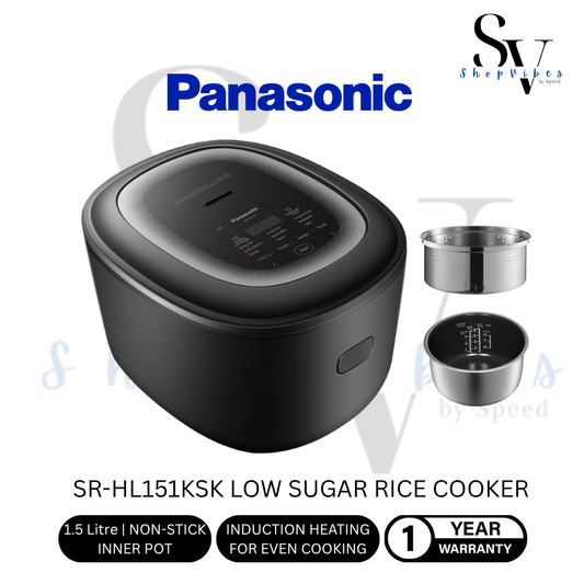 PANASONIC 1.5L LOW SUGER INDUCTION HEATER (IH) RICE COOKER SR-HL151KSK