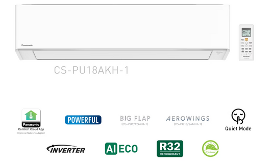 PANASONIC PU18AKH 2.0HP STANDARD INVERTER AIR COND (Without installation)
