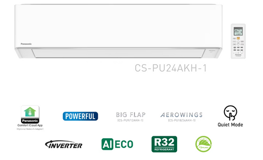 PANASONIC PU24AKH 2.5HP STANDARD INVERTER AIR COND (Without installation)