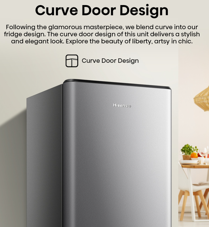 HISENSE SINGLE DOOR 170L RR197D4AGN1