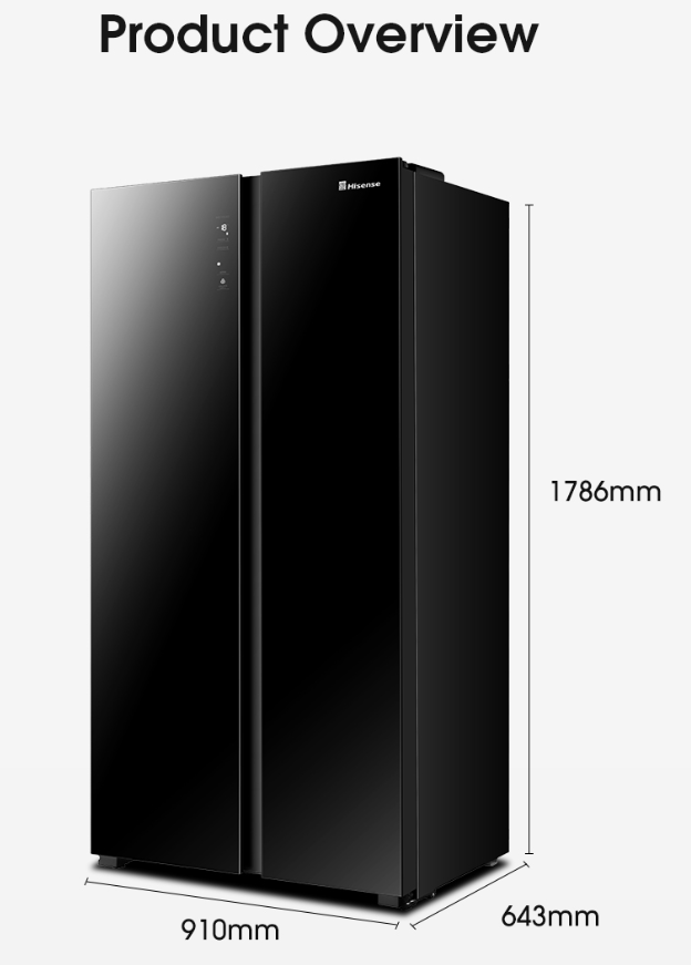 HISENSE SIDE BY SIDE INVERTER 620L RS688N4ABU