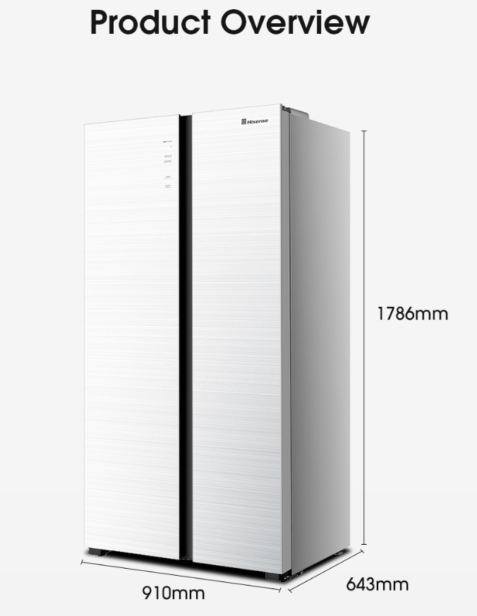 HISENSE SIDE BY SIDE INVERTER 620L RS688N4AWU