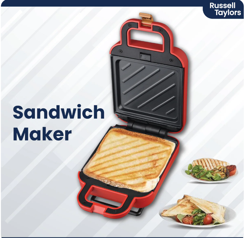 RUSSELL TAYLORS 3-in-1 WAFFLES SANDWICH & DOUGHNUT MAKER WM3