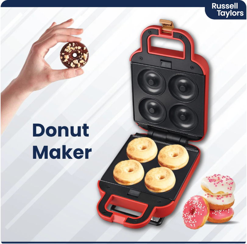 RUSSELL TAYLORS 3-in-1 WAFFLES SANDWICH & DOUGHNUT MAKER WM3