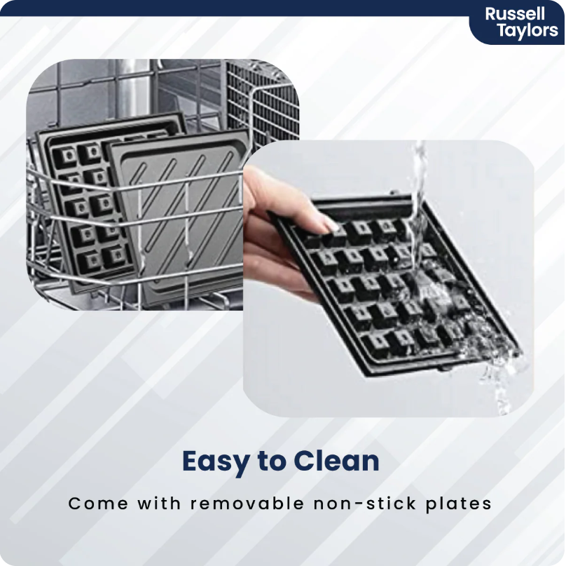 RUSSELL TAYLORS 3-in-1 WAFFLES SANDWICH & DOUGHNUT MAKER WM3