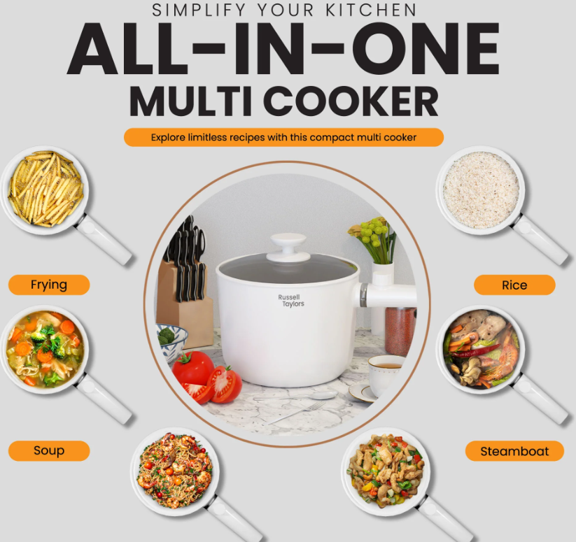 RUSSELL TAYLORS MULTI COOKER (1.5L) MC15S