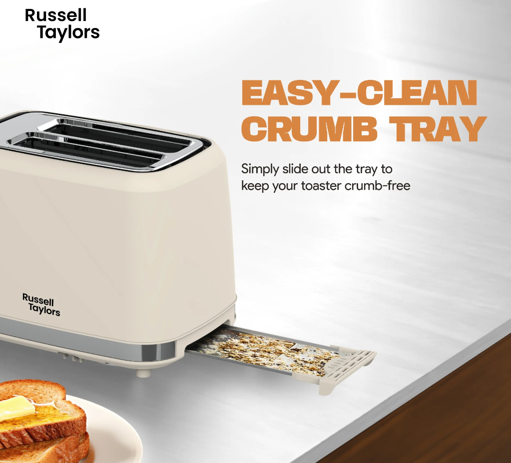 RUSSELL TAYLORS RETRO TOASTER RT-10 (CREAM)