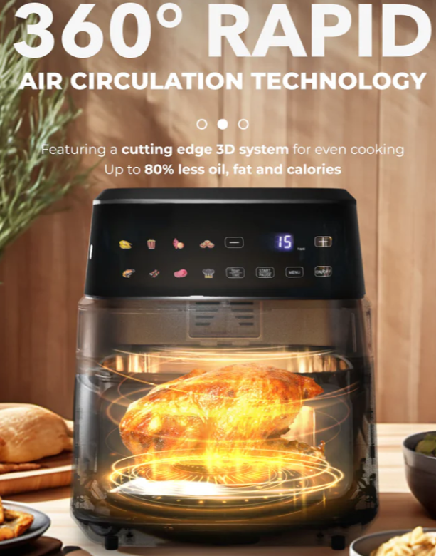 RUSSELL TAYLORS VISIBLE WINDOW DIGITAL AIR FRYER (6.5L) Z7