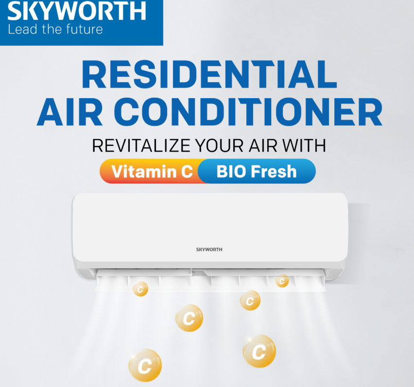 SKYWORTH SMFC12V 1.5HP NON INVERTER AIR COND (Without installation)