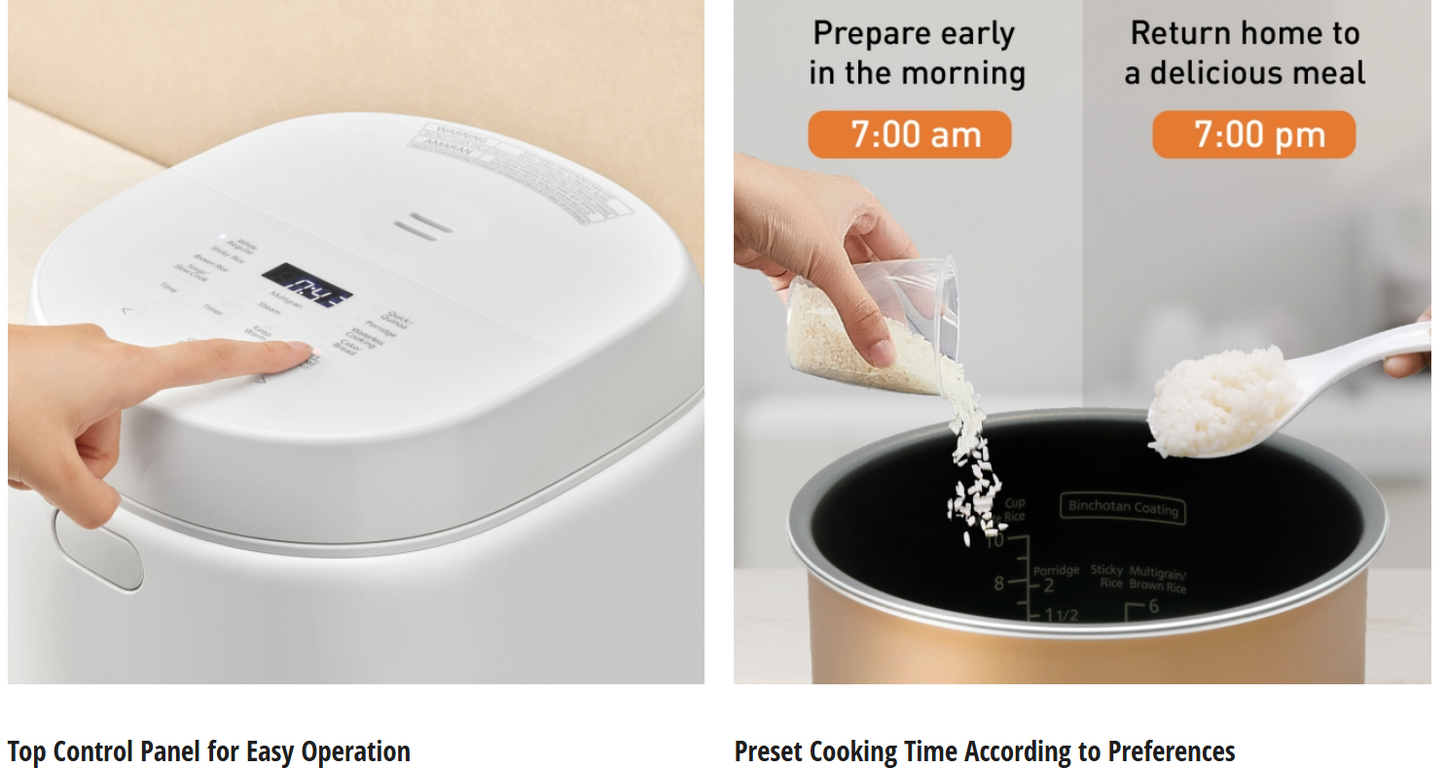 PANASONIC 1.8L MICROCOMPUTER RICE COOKER SR-DL184