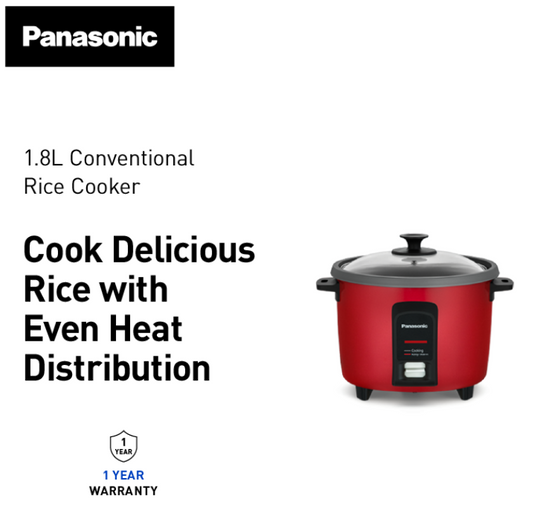 PANASONIC 1.8L CONVENTIONAL RICE COOKER SR-Y18FGRSKN