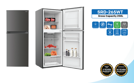 SKYWORTH 2 DOOR REFRIGERATOR SRD-265WT