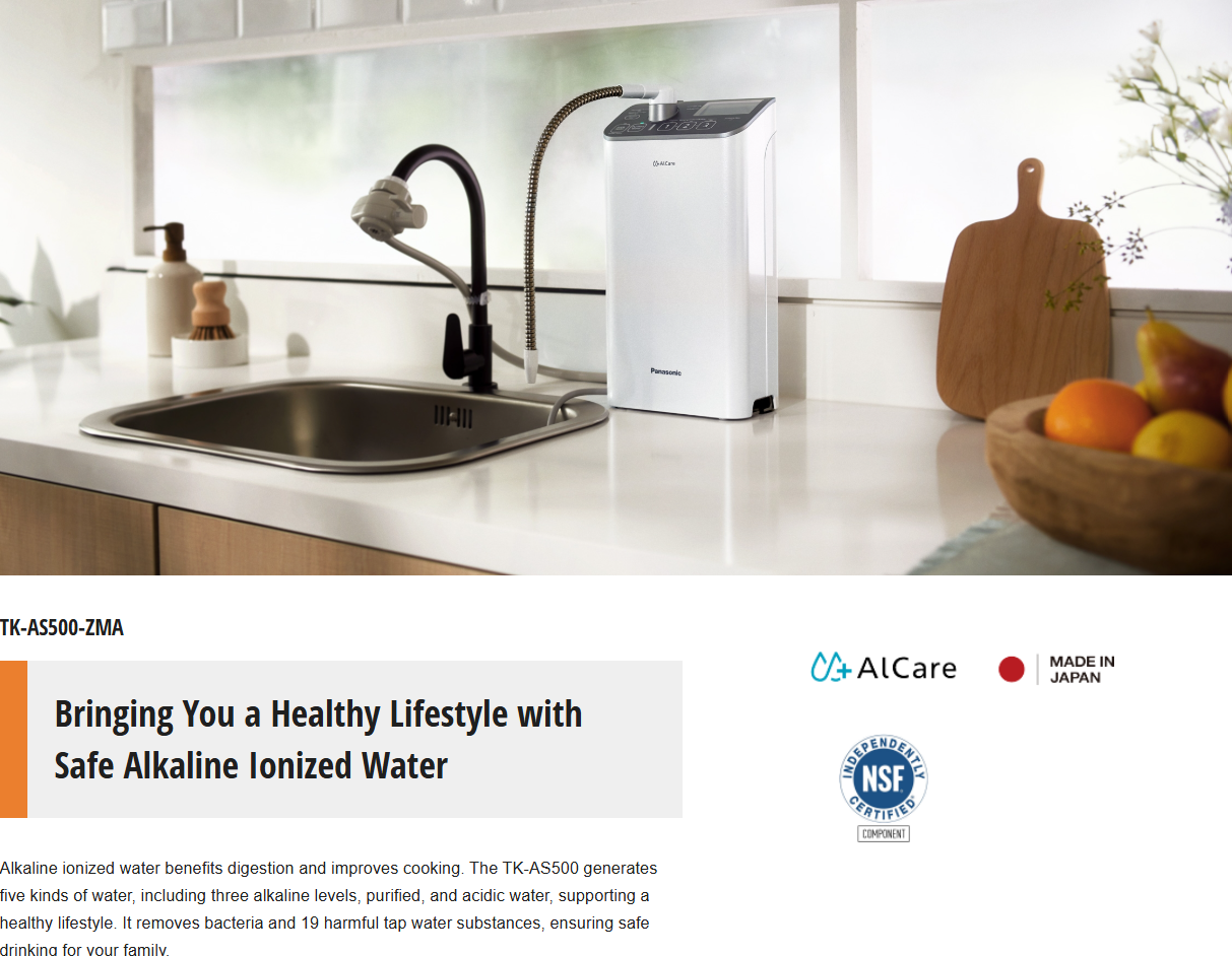 PANASONIC MICRO FILTRATION ALKALINE IONIZER TK-AS500-ZMA