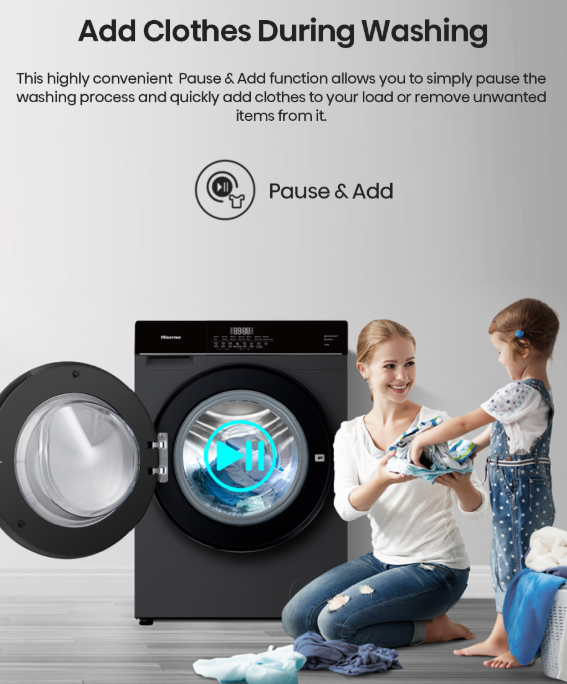 HISENSE  FRONT LOAD WASHER & DRYER 10.5KG / 7KG WD105M3