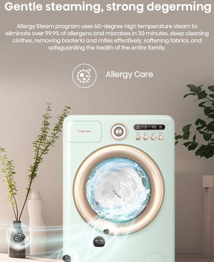 HISENSE  FRONT LOAD WASHER & DRYER 10.5KG / 7KG WD105R5