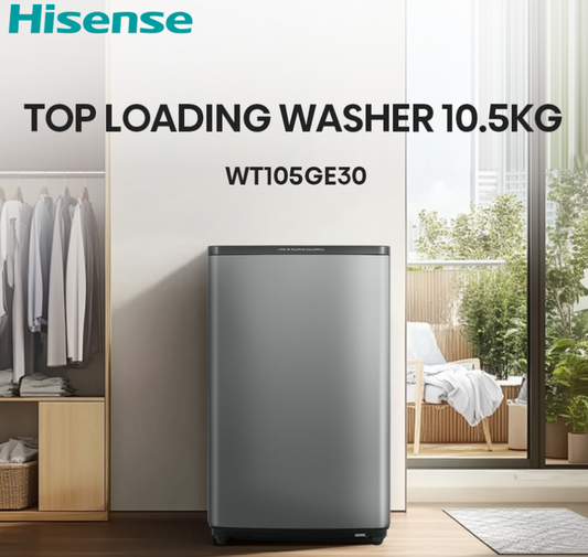 HISENSE TOP LOAD WASHER 10.5KG WT105GE30