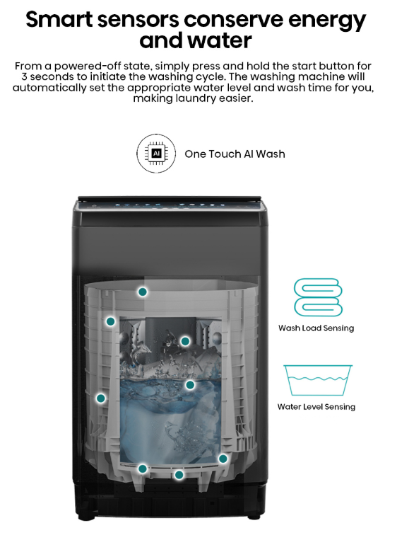 HISENSE TOP LOAD WASHER 13.0KG WTJA1313UB