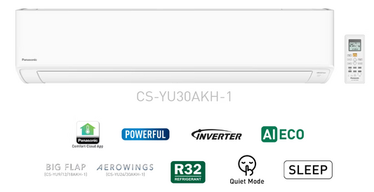 PANASONIC YU30AKH 3.0HP ECO INVERTER AIR COND (Without installation)